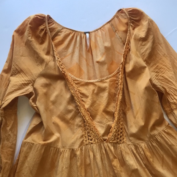 FP Free People Boho Peasant Plaid Constantine Dress Prairie Babydoll Academia - Picture 6 of 16